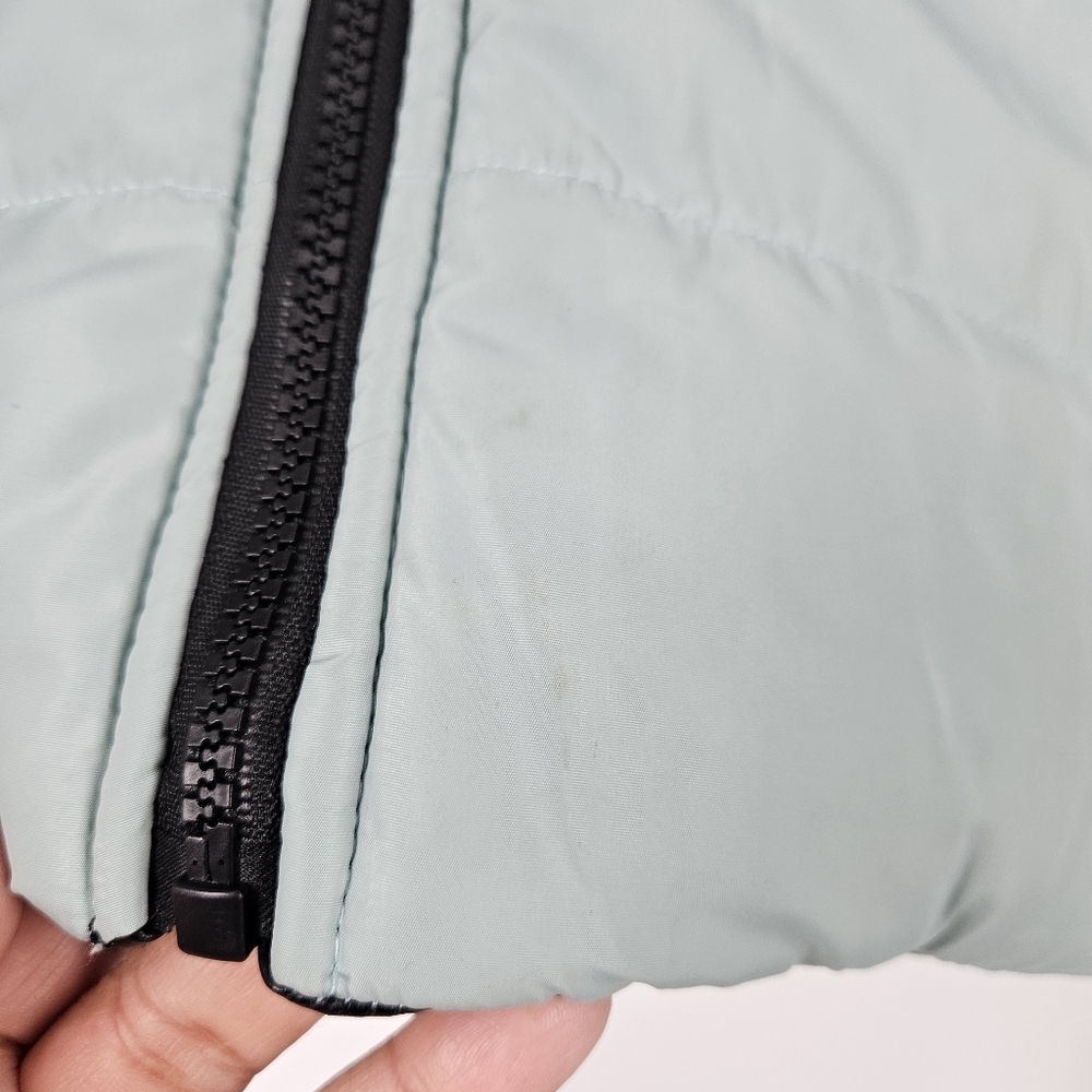 IVL Collective Revolve Black & Green Faux Leather Reversible Puffer Vest - Picture 7 of 14